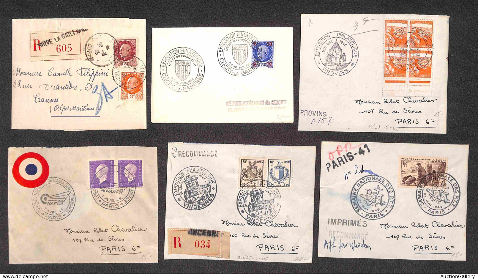 Lotti&Collezioni - FRANCIA - 1940/1948 - Quarantuno Buste (anche Raccomandate) Con Affrancature Del Periodo - Qualche An - Other & Unclassified