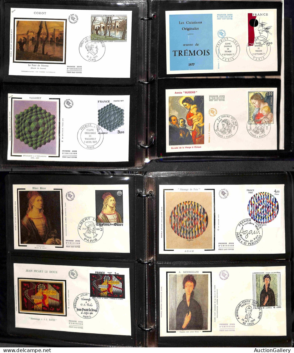 Lotti&Collezioni - FRANCIA - 1961/1990 - Collezione Completa Di 151 FDC Tematica Arte Del Periodo Montati Su Due Album R - Sonstige & Ohne Zuordnung