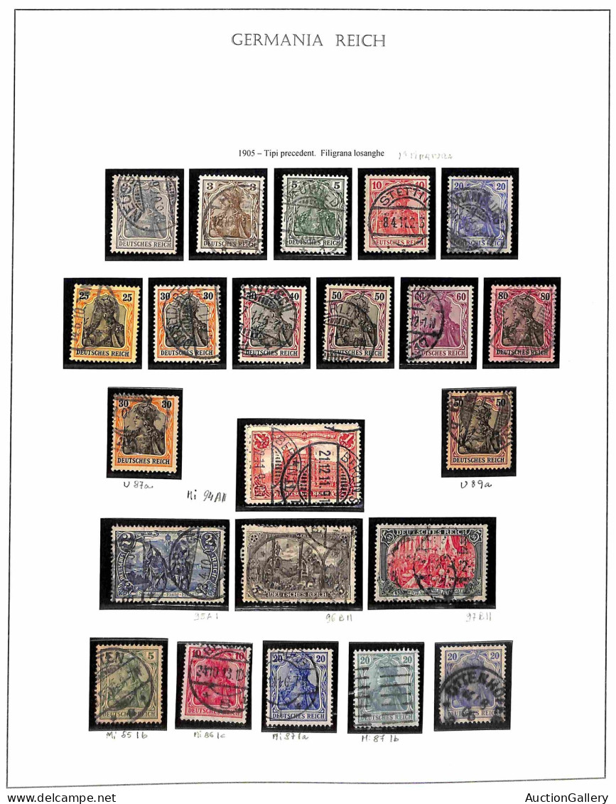 Lotti&Collezioni - GERMANIA - REICH - 1872/1933 - Collezione molto avanzata di valori usati del periodo compresi i servi