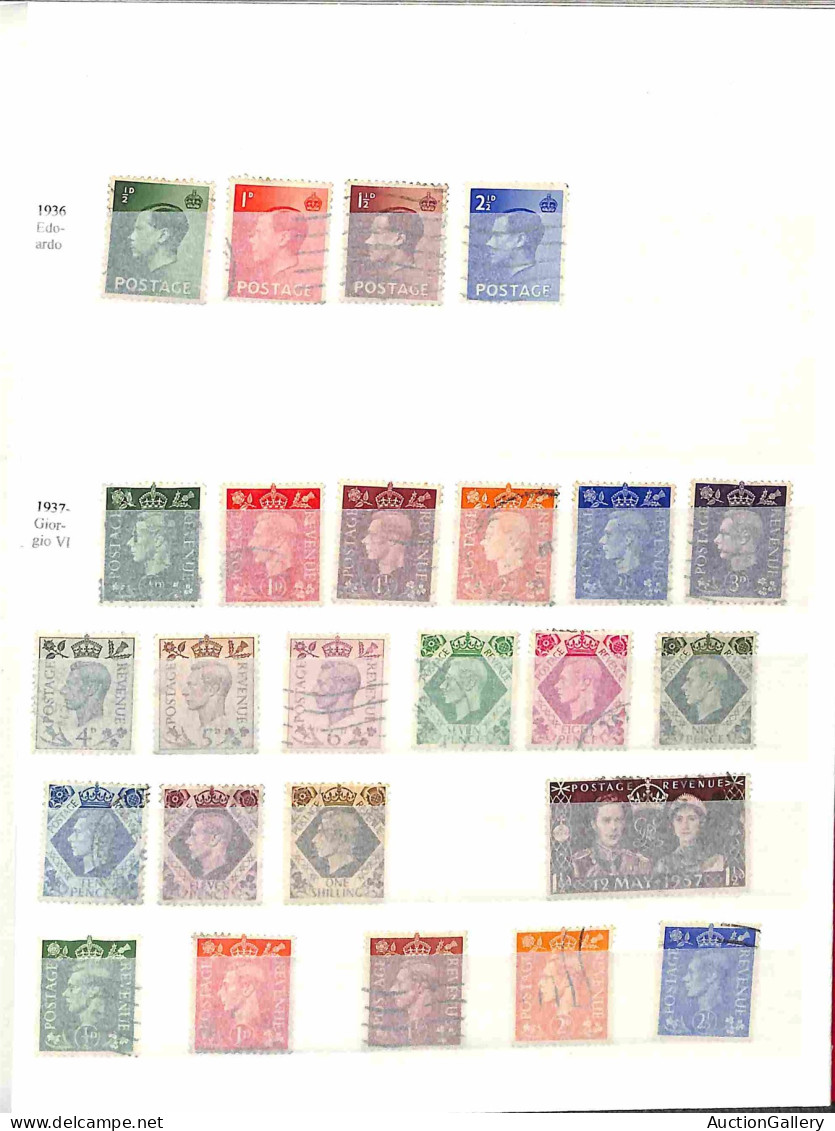 Lotti&Collezioni - GRAN BRETAGNA - 1841/1951 - Collezione di valori usati del periodo di buona qualità in un album - val
