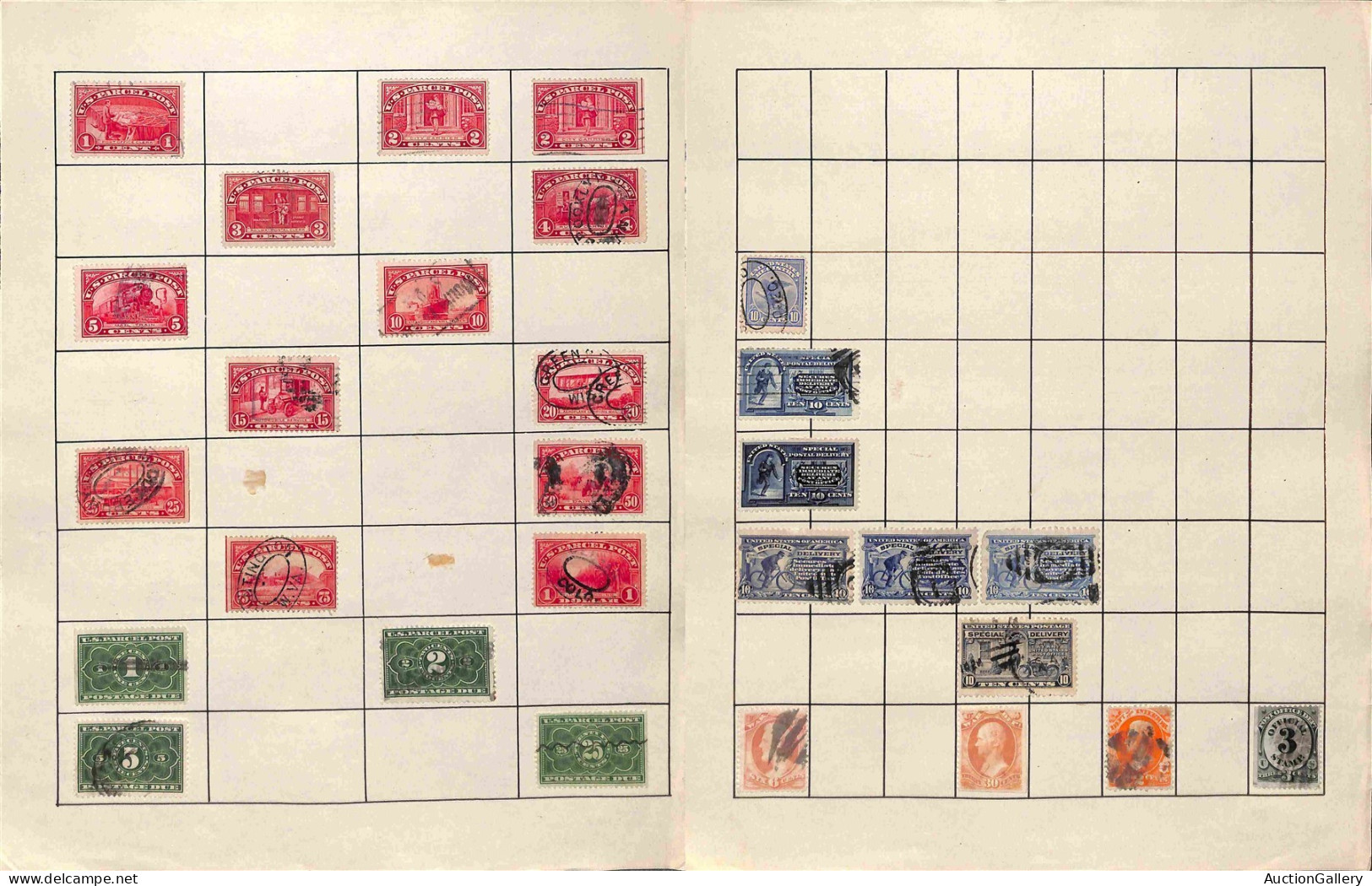 Lotti&Collezioni - STATI UNITI D'AMERICA - 1851/1935 - Collezione di valori usati del periodo con ripetizioni montati su