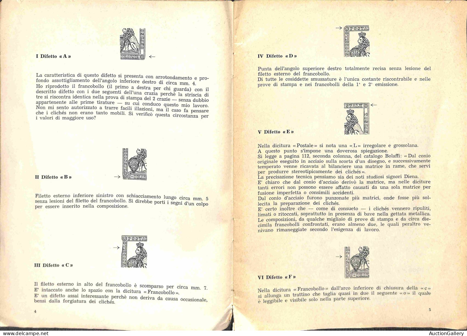 Biblioteca Filatelica - Italia - Difetti Costanti Nei Francobolli Del Granducato Di Toscana - Centro Filatelico Internaz - Autres & Non Classés