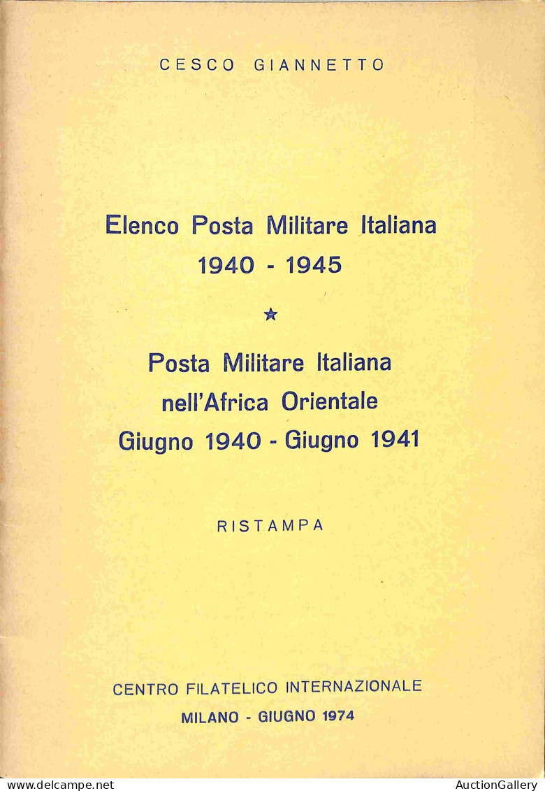 Biblioteca Filatelica - Italia - Elenco Posta Militare Italiana 1940/1945 - Posta Militare Italiana Nell'Africa Oriental - Otros & Sin Clasificación