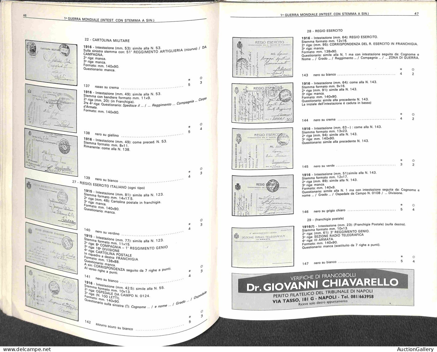 Biblioteca Filatelica - Italia - Franchigia Militare Italiana 1912/1946 - G. Cerruto/R. Colla - Ed. 1984 - Andere & Zonder Classificatie