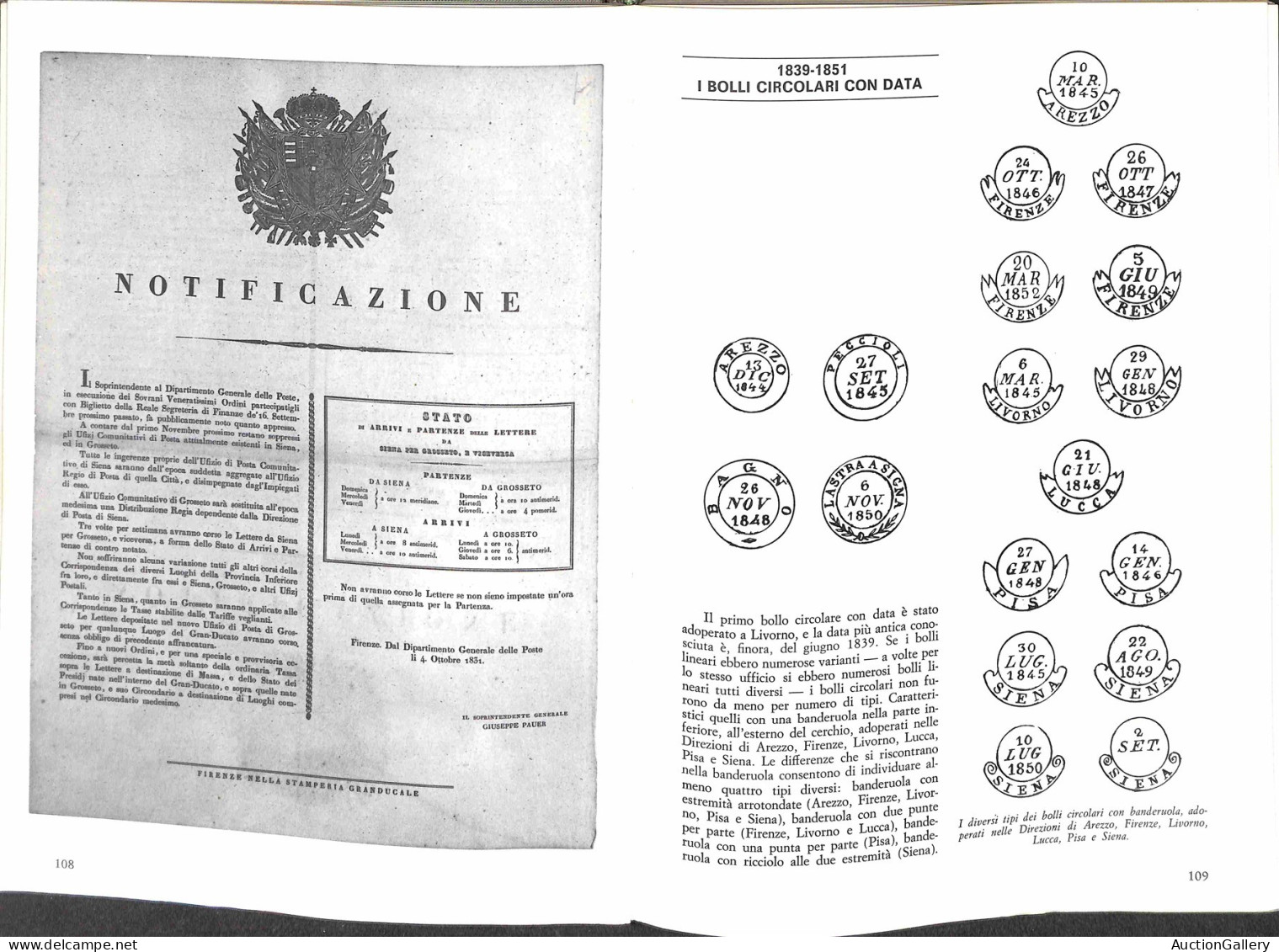 Biblioteca Filatelica - Italia - I Bolli Postali Toscani Del Periodo Filatelico Fino Al 1851 E Dal 1851 - P. Vollmeier   - Sonstige & Ohne Zuordnung