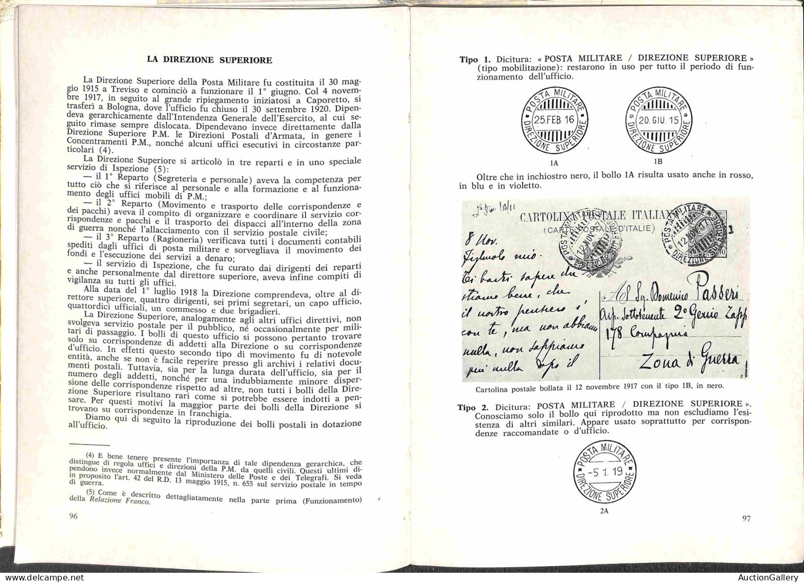 Biblioteca Filatelica - Italia - I Servizi Postali Dell'Esercito Italiano 1915/1923 - B. Cadioli/A. Cecchi - 2 Volumi -  - Other & Unclassified