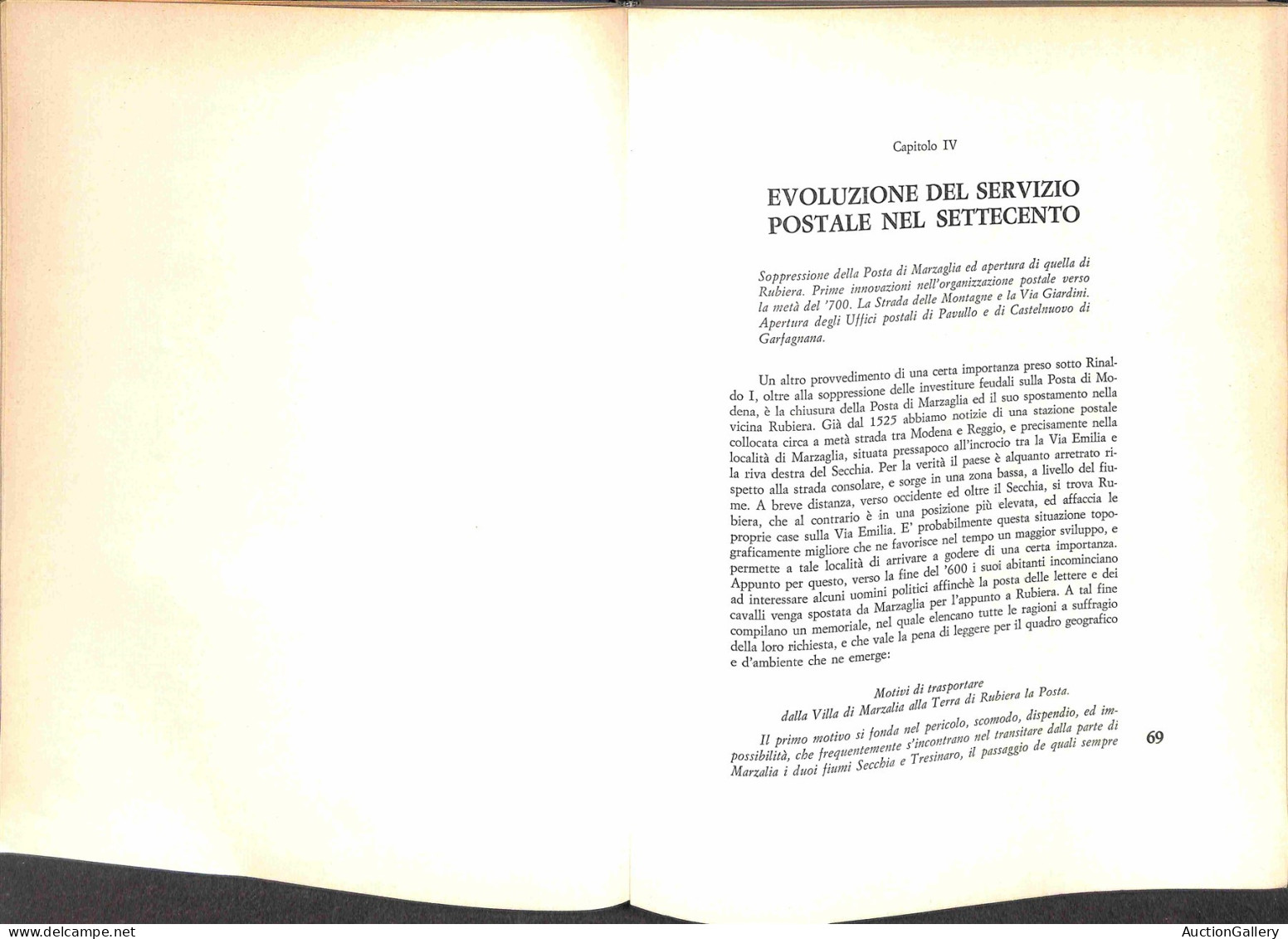 Biblioteca Filatelica - Italia - La Storia Postale Dei Domini Estensi 1598/1859 - V. Mioni - Ed. 1975 - Autres & Non Classés