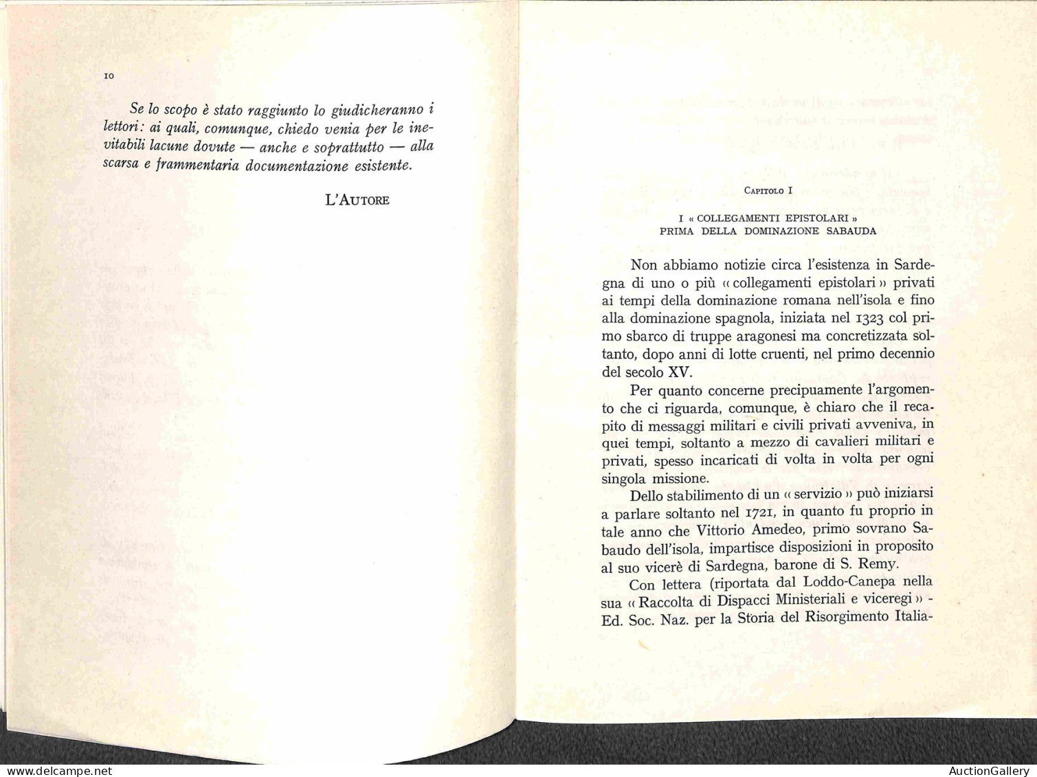 Biblioteca Filatelica - Italia - Storia Delle Comunicazioni E Dei Servizi Postali Della Sardegna - Isola Dalle Origini A - Other & Unclassified