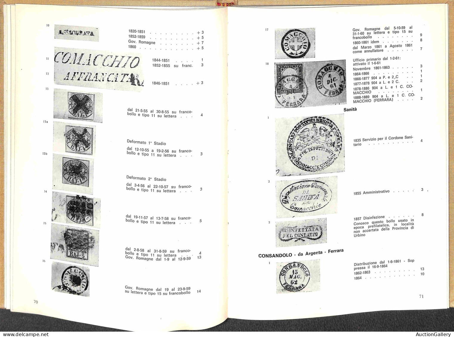 Biblioteca Filatelica - Italia - Storia Postale Italiana - I Bolli Delle Romagne - M. Gallenga (collana Raybaudi) - Ed.  - Autres & Non Classés