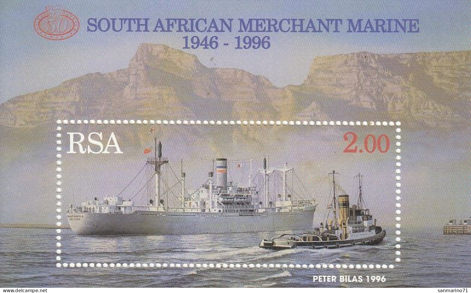 SOUTH AFRICA Block 45,unused,ships - Blocks & Kleinbögen