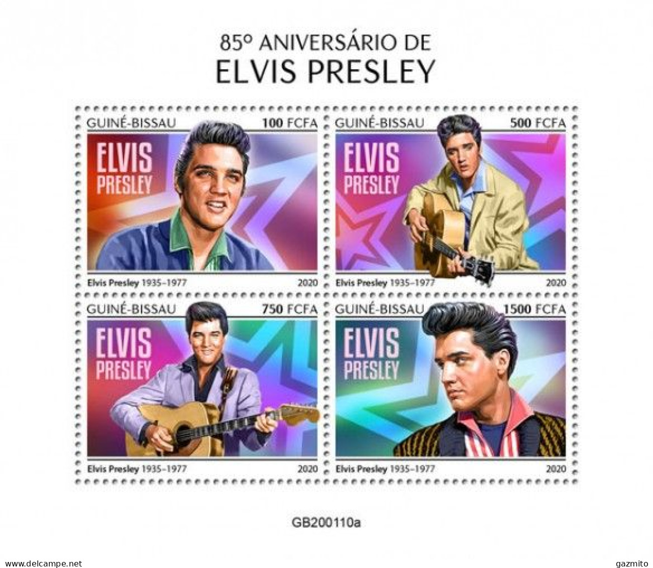 Guinea Bissau 2020, Elvis, 4val In BF - Elvis Presley