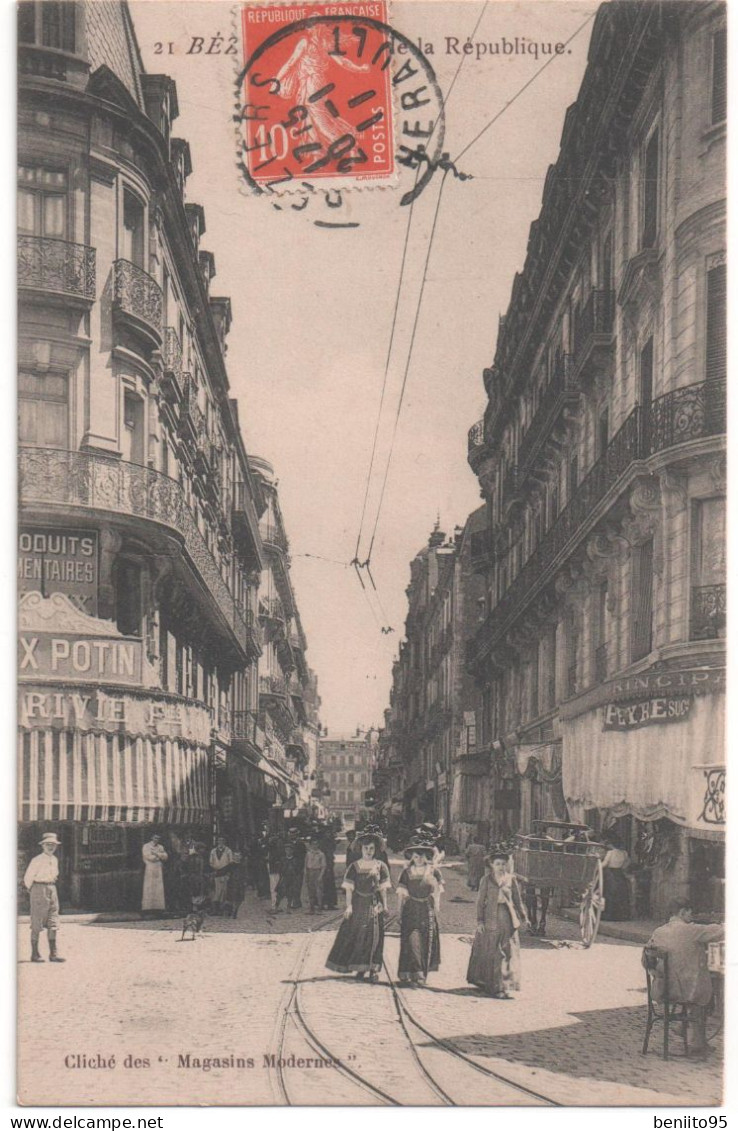 CPA De BEZIERS - Rue De La République. - Beziers