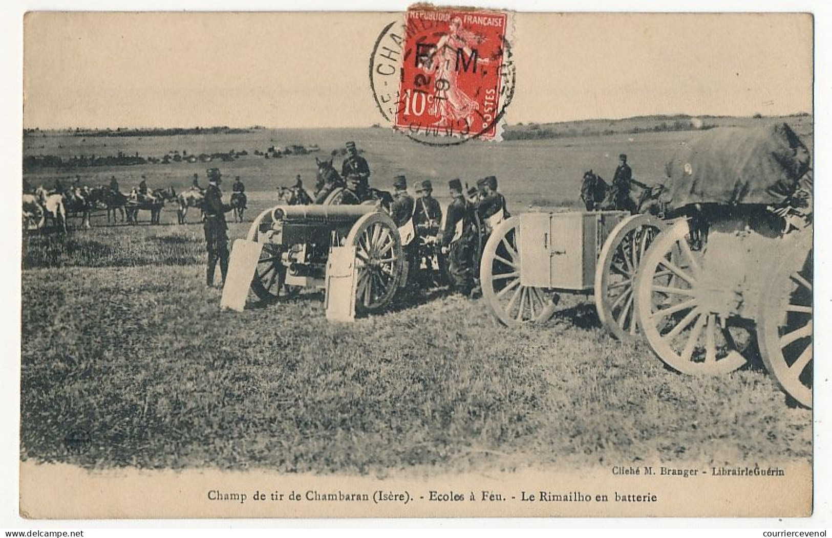 CPA - CHAMBARAN (Isère) - Champ De Tir - Ecole à Feu - Le Rimailho En Batterie - Sonstige & Ohne Zuordnung