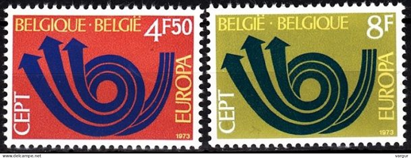 BELGIUM 1973 EUROPA. Complete Set, MNH - 1973