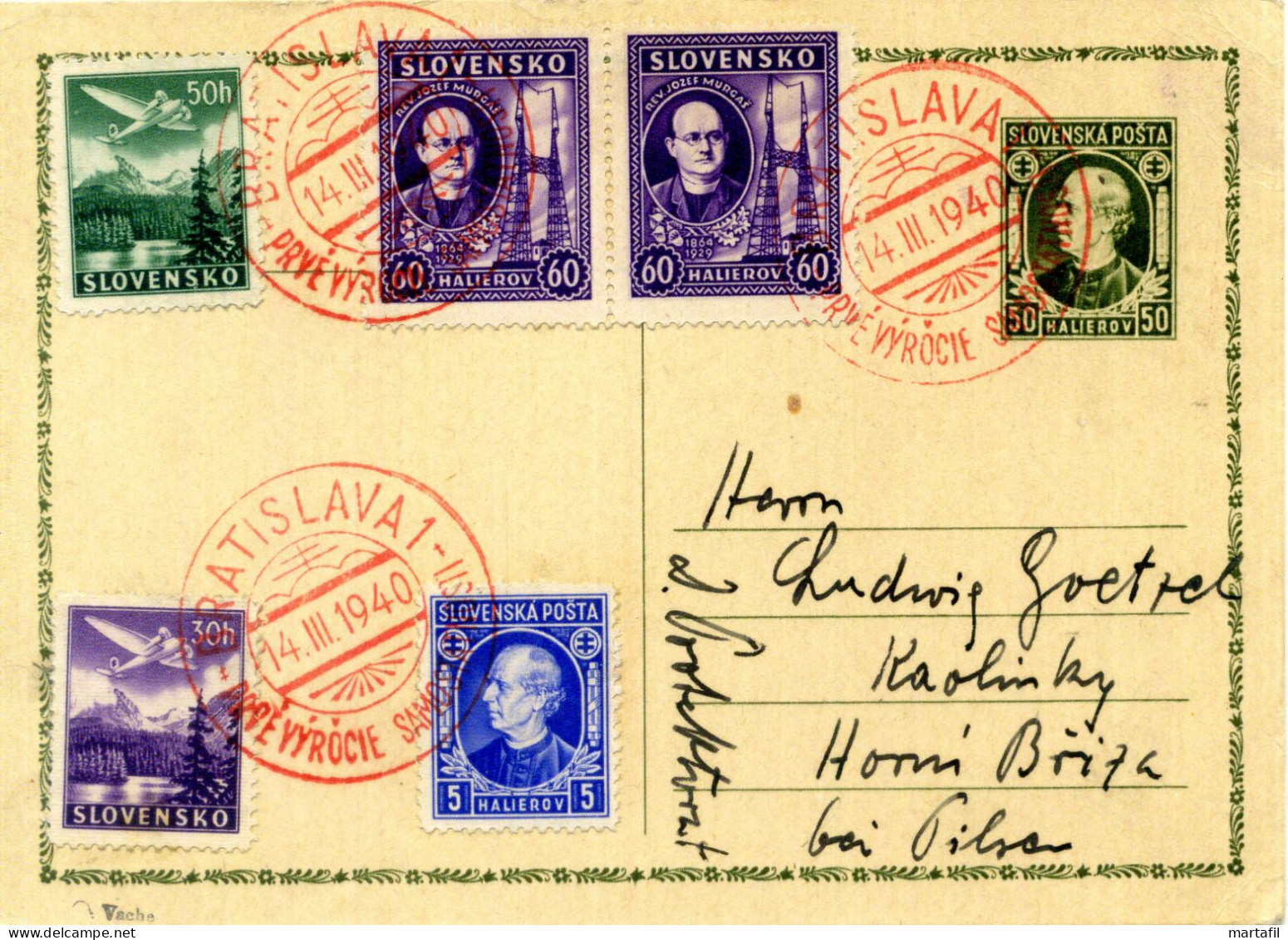 SLOVACCHIA, Slovensko, Storia Postale & Annulli - 1940 - Covers & Documents