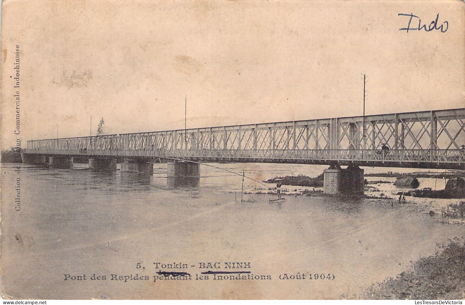 VIETNAM - Tonkin - Bac Ninh - Pont Des Rapides Pendant Les Inondations - Carte Postale Ancienne - Viêt-Nam