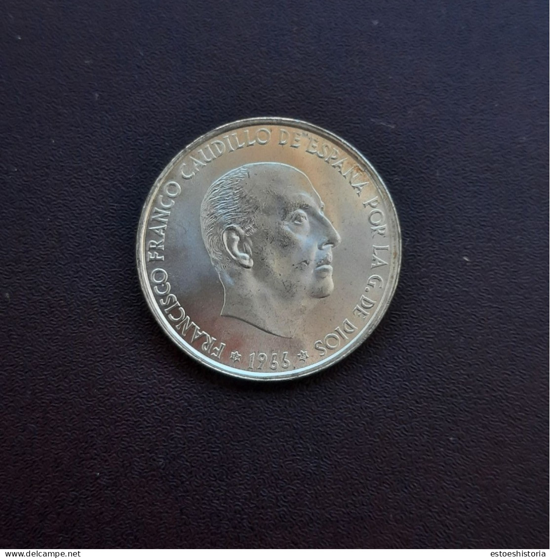 MONEDA DE 100 PESETAS DEL AÑO 1966*66 DE PLATA.S/C SACADA DE CARTUCHO. - 100 Pesetas