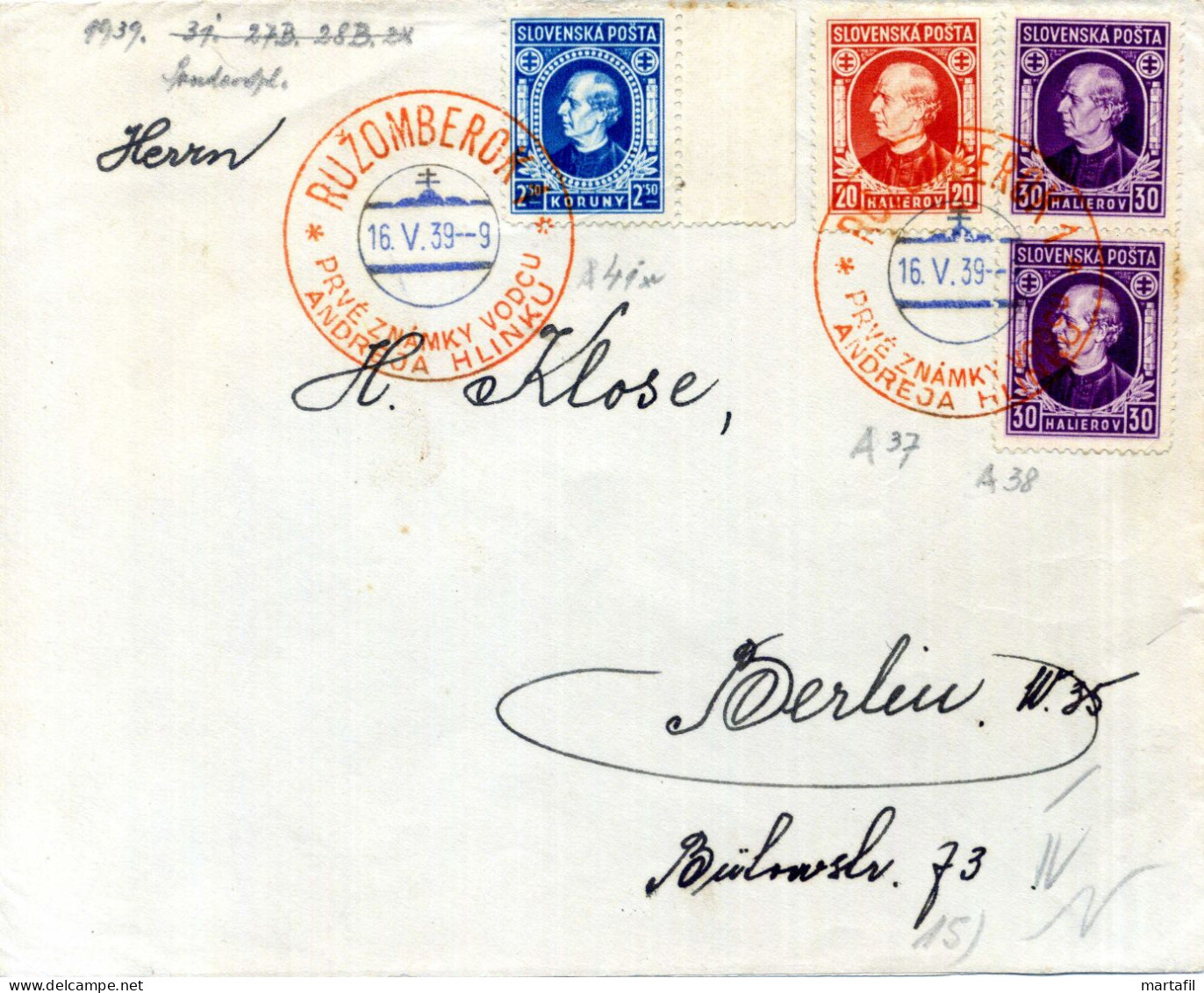 SLOVACCHIA, Slovensko, Storia Postale & Annulli - 1940 - Lettres & Documents