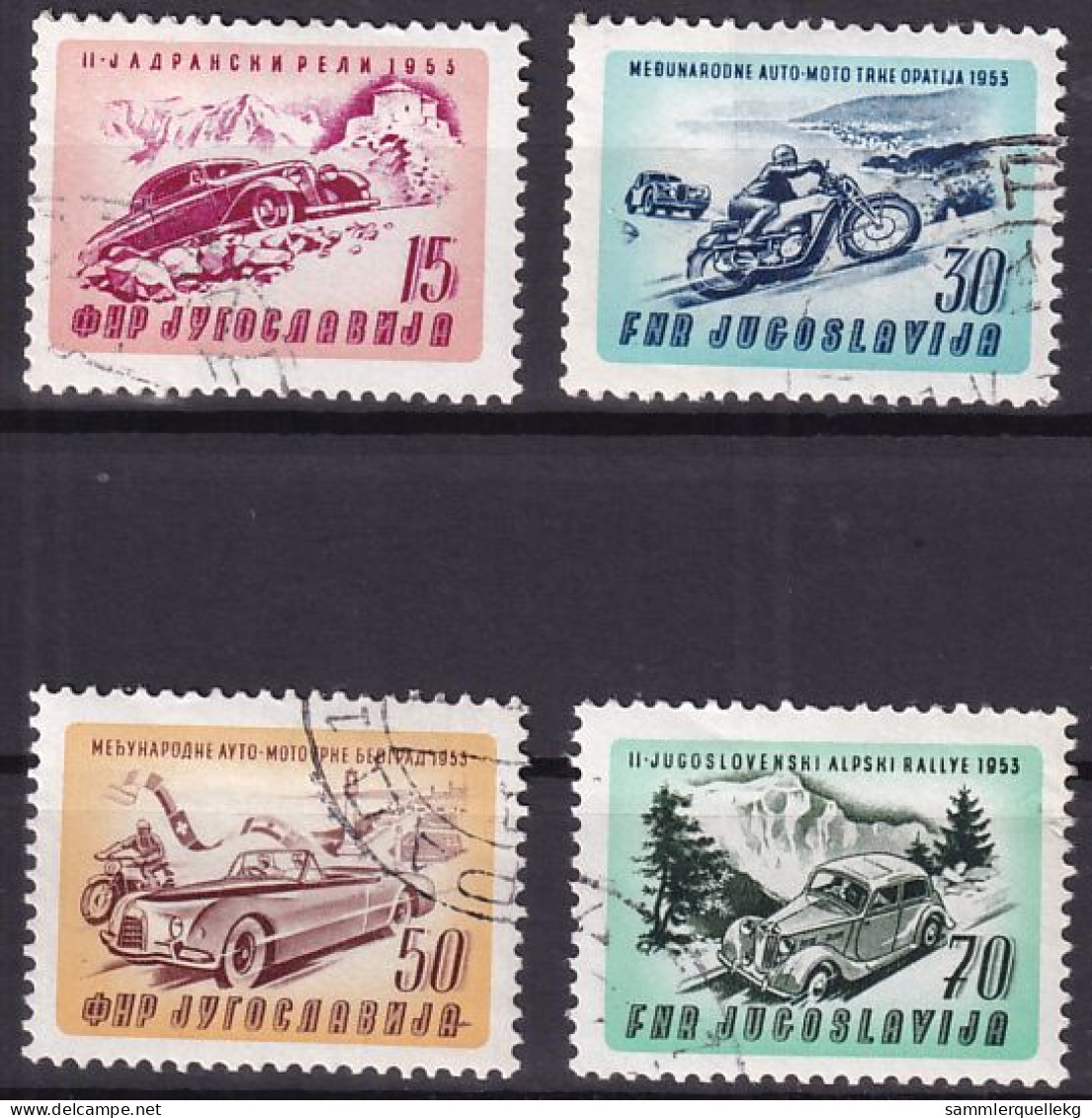 Triest - Zone B 98 - 101 Gestempelt, Auto Und Motorradrennen (Nr.1972) - Gebraucht