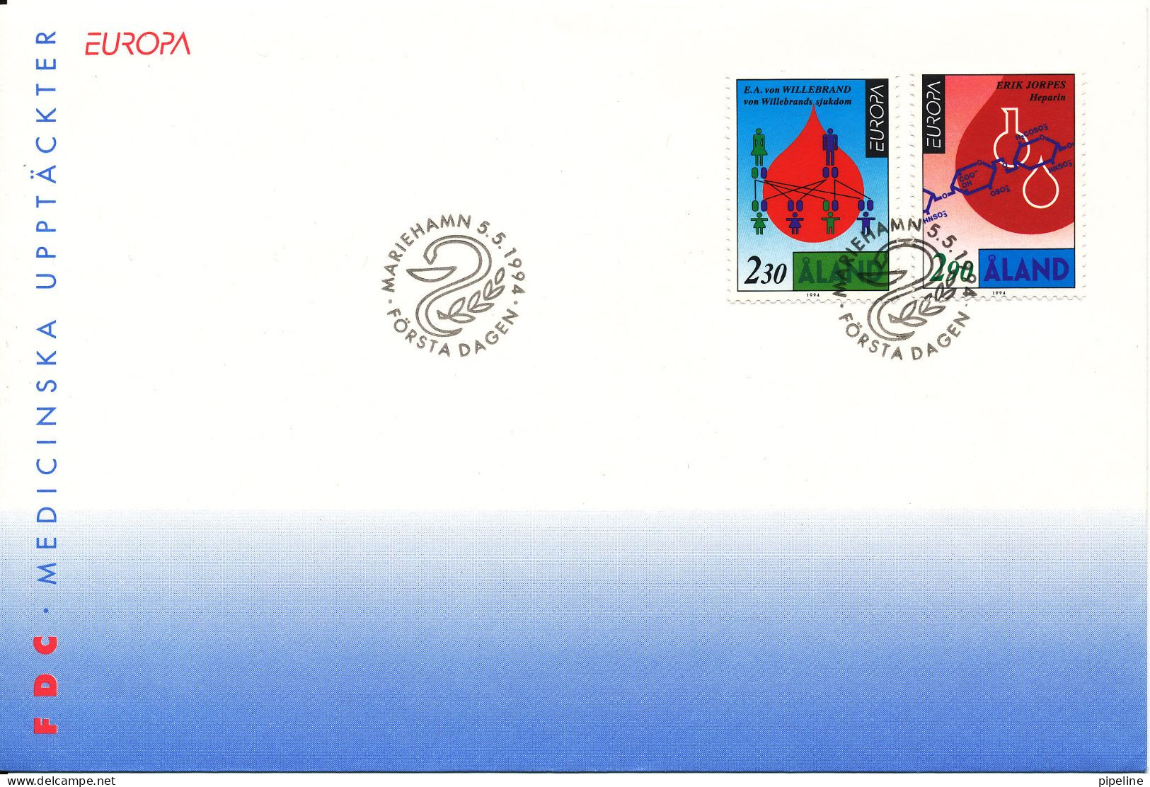 Aland FDC 5-5-1994 EUROPA CEPT Complete Set - 1994