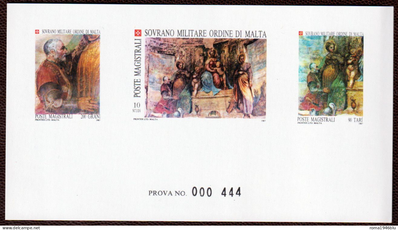 SMOM PROVE 1987 Unif.277/79 Perfetta/VF - Malta (Orde Van)