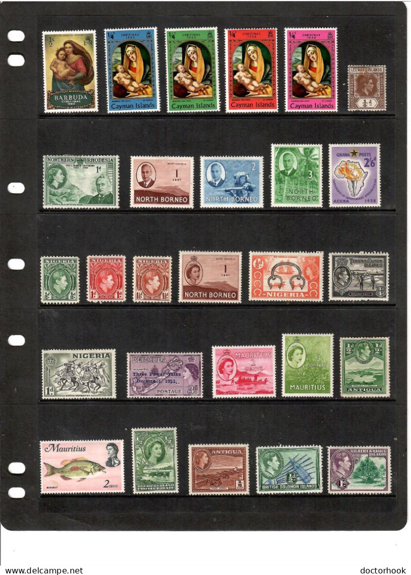 BRITISH COMMONWEALTH---Collection Of MINT LIGHT HINGED/HINGED DL-1299 - Collections (sans Albums)