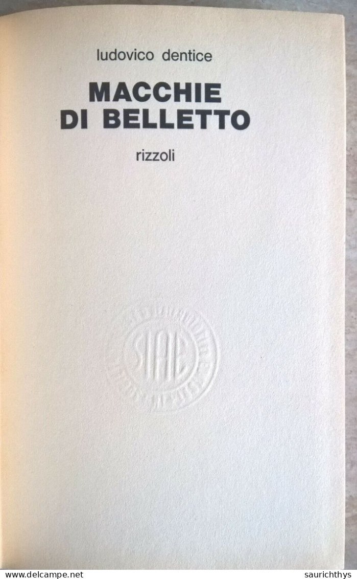 Il Rigogolo - Ludovico Dentice - La Doppia Indagine - Rizzoli 1968 - Novelle, Racconti