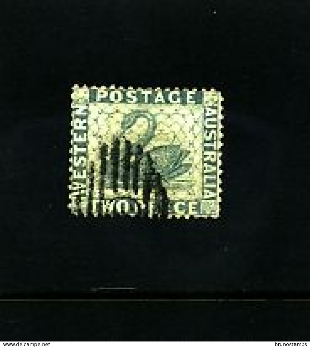 AUSTRALIA/WESTERN AUSTRALIA - 1861  2d  SWAN  PERF 14   FINE  USED  SG 39  SMALL THIN AT BACK - Used Stamps