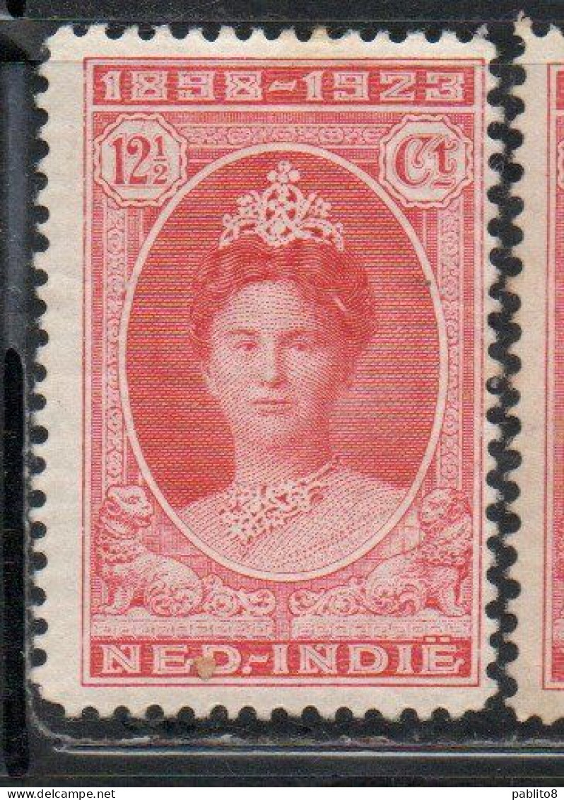 DUTCH INDIA INDIE INDE NEDERLANDS HOLLAND OLANDESE NETHERLANDS INDIES 1923 QUEEN WILHELMINA 12 1/2c MH - Nederlands-Indië