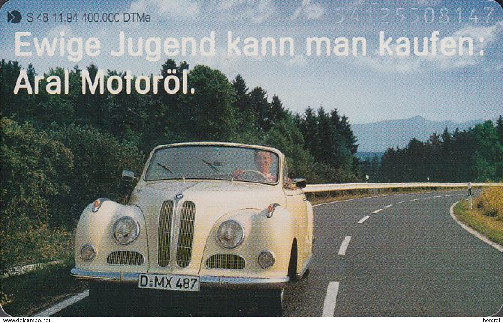 GERMANY S48/94 BMW 501 Cabriolet - Aral - S-Series: Schalterserie Mit Fremdfirmenreklame