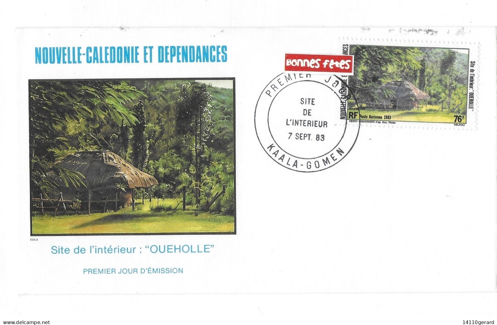 NOUVELLE-CALÉDONIE ET DÉPENDANCES Site De L'intérieur "OUEHOLLE".  7 Septembre 1983 - Covers & Documents