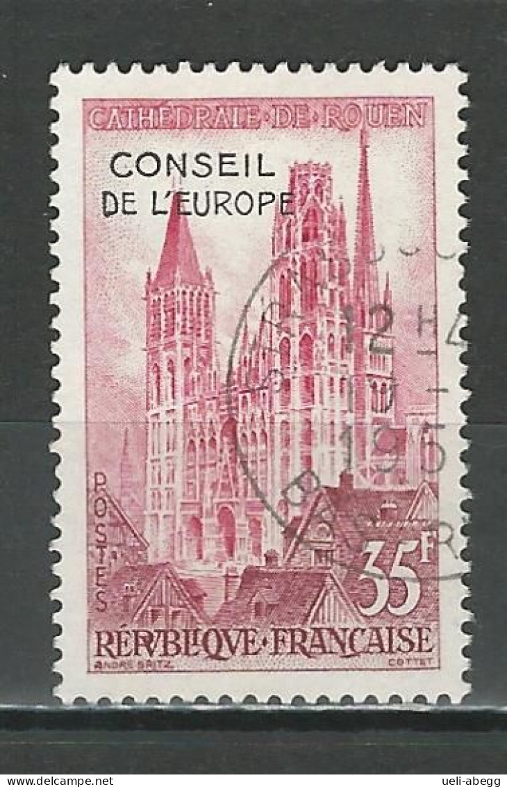 Frankreich Yv 16, Mi Europarat 1 O - Used