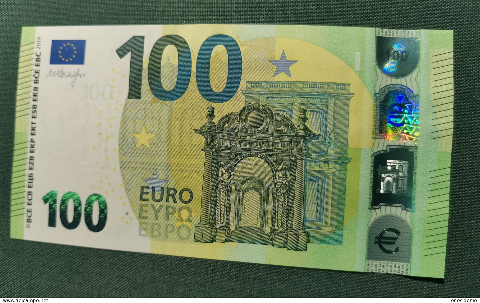 100 EURO SPAIN 2019 DRAGHI V001B4 VA SC FDS UNCIRCULATED  PERFECT