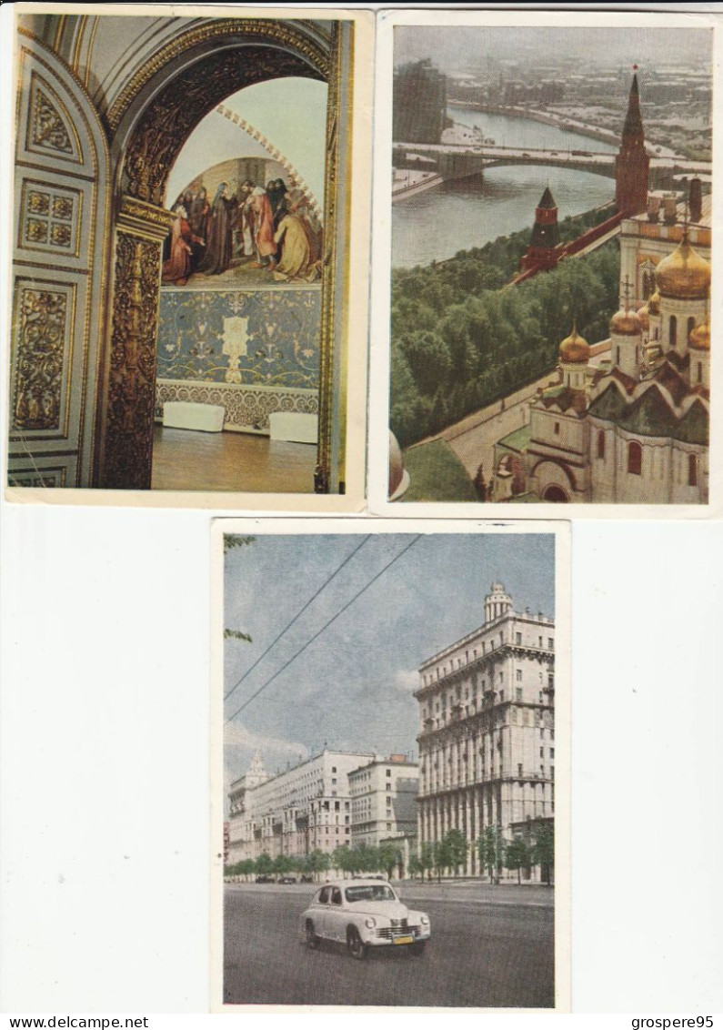 CARTES POSTALES AVEC TIMBRES ET CACHETS RUSSIE 195? - Covers & Documents