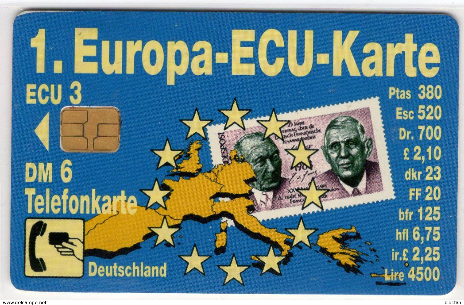 Deutschland TK K 943/1993 ** 25€ Porträt Außenminister Genscher EUROPA-Karte Stamp BRD1351/F2636 TC ECU Telecard Germany - K-Serie : Serie Clienti