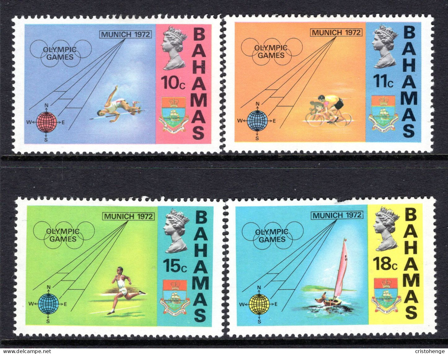 Bahamas 1972 Olympic Games, Mexico Set LHM (SG 382-385) - 1963-1973 Autonomia Interna