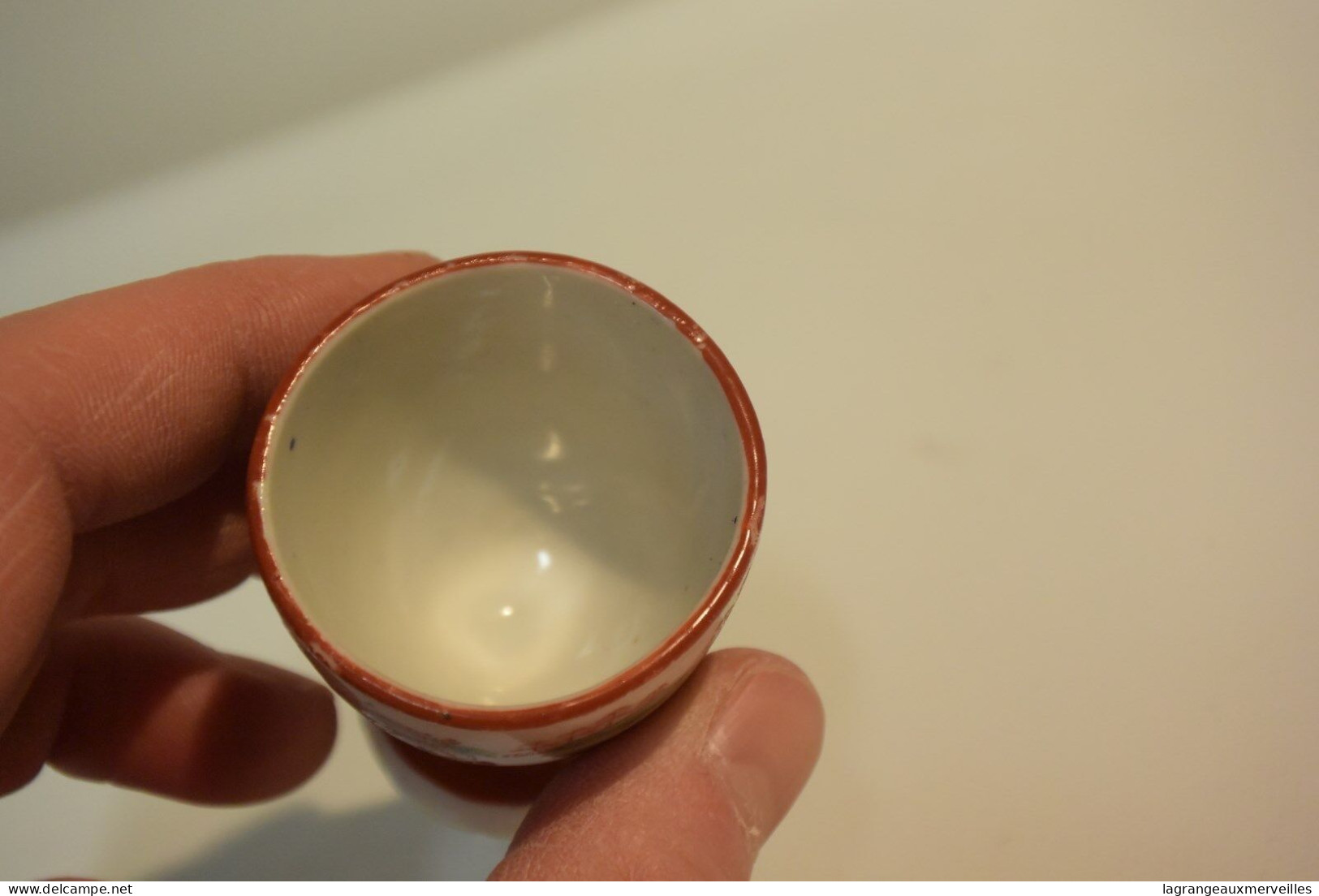 C122 Ancien Coquetier Asiatique XIX Old Asian Egg Cup Lǎo Yàzhōu Dàn Bēi - Egg Cups