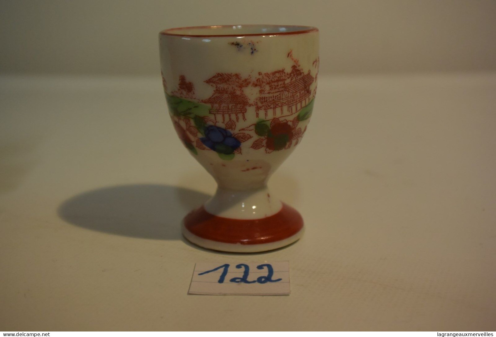 C122 Ancien Coquetier Asiatique XIX Old Asian Egg Cup Lǎo Yàzhōu Dàn Bēi 2 - Portauova