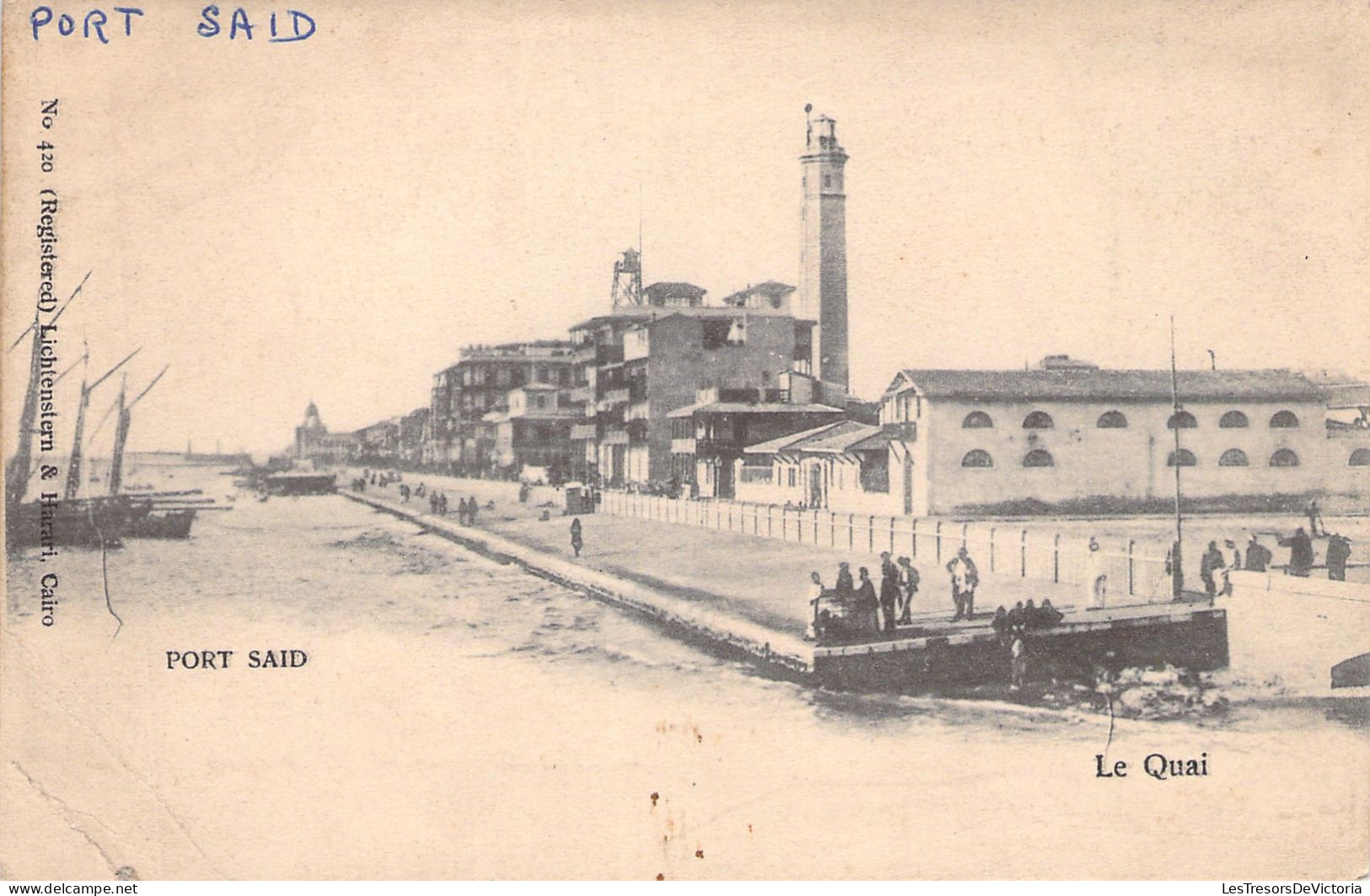 EGYPTE - Port Said - Le Quai - Carte Postale Ancienne - Port Said