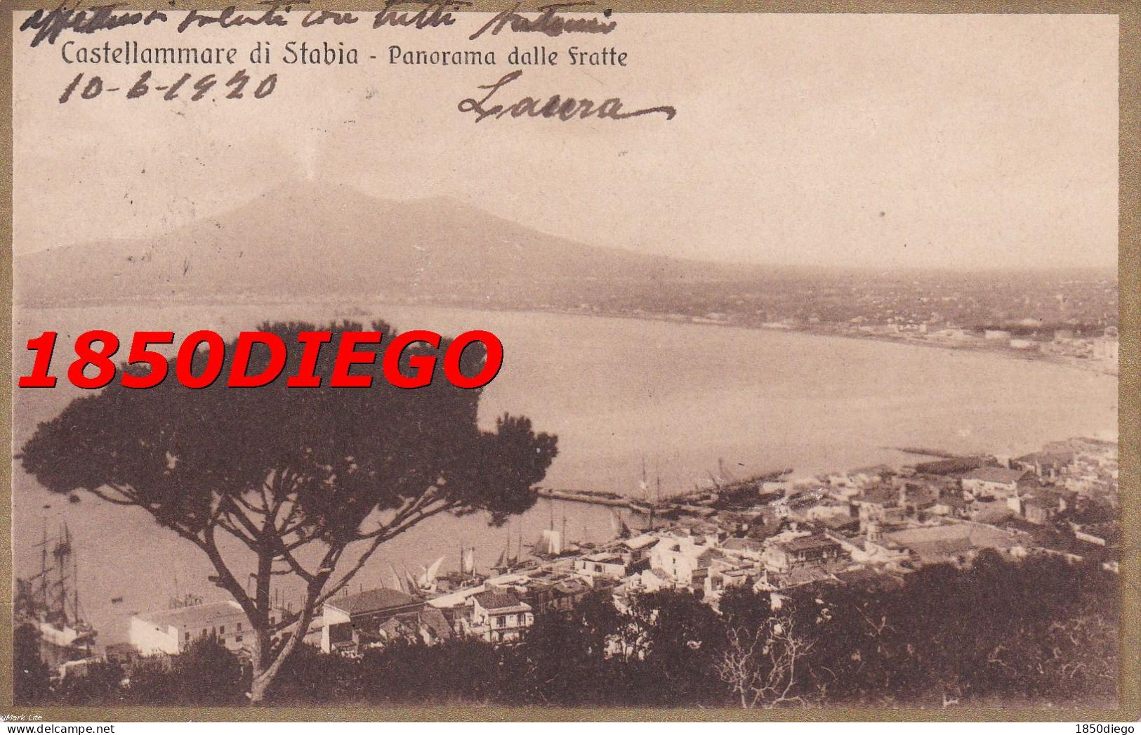 CASTELLAMMARE DI STABIA - PANORAMA DALLE FRATTE F/PICCOLO VIAGGIATA ANIMATA - Castellammare Di Stabia