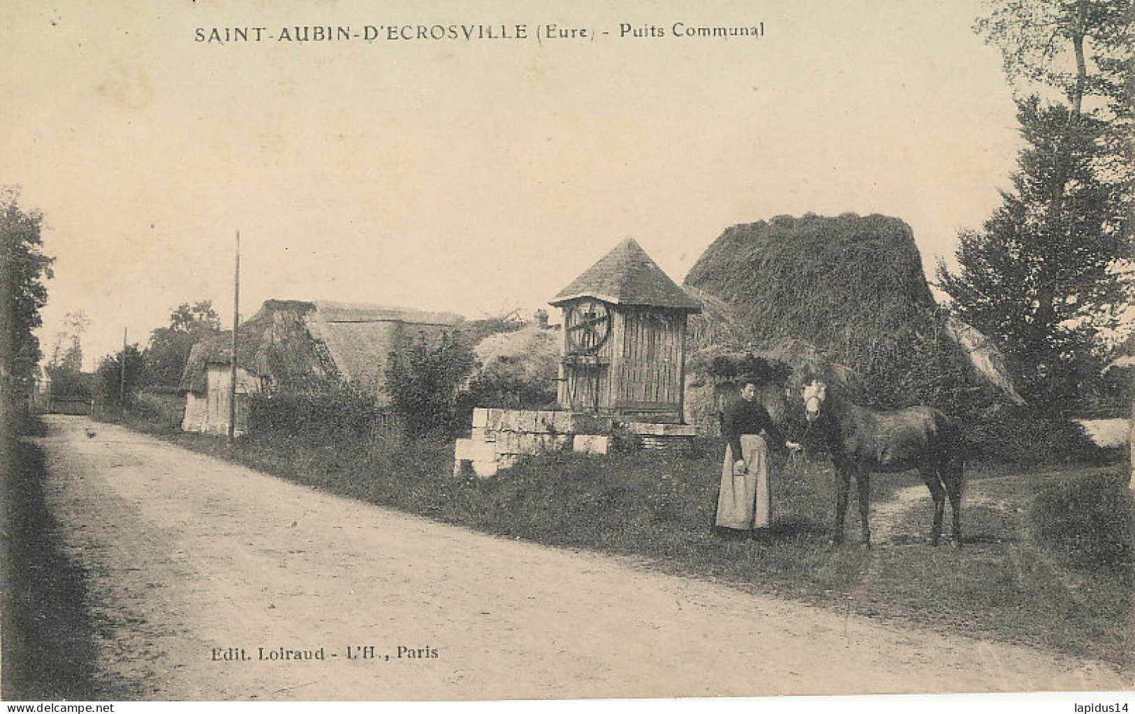 AX 579  C P A  SAINT AUBIN D'ECROSVILLE (27)   PUITS COMMUNAL - Saint-Aubin-d'Ecrosville