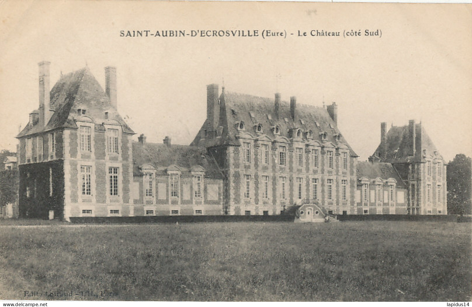AX 584  C P A  SAINT AUBIN D'ECROSVILLE (27)   Le Chateau Cote Sud - Saint-Aubin-d'Ecrosville