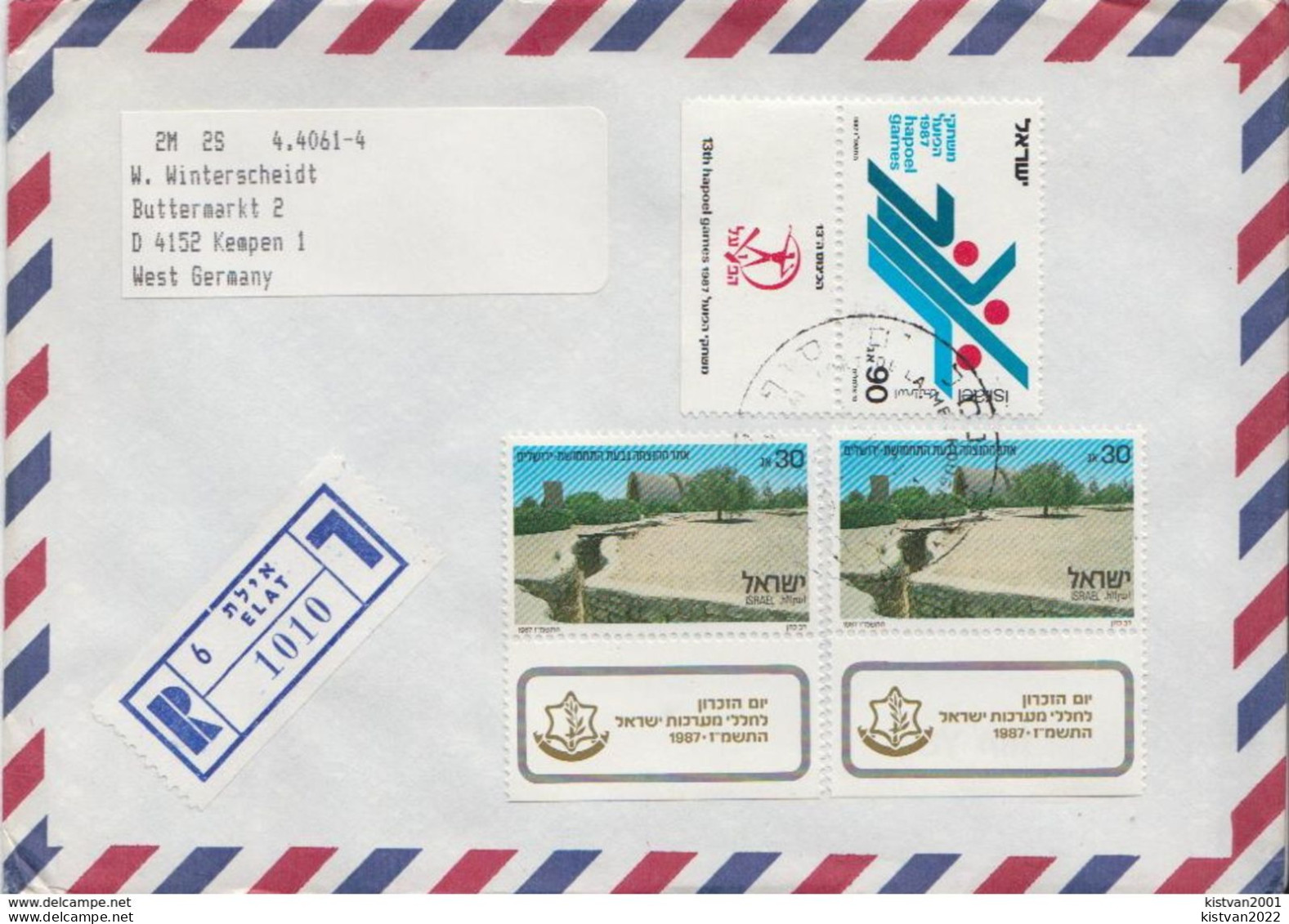 Postal History: Israel R Cover - Briefe U. Dokumente