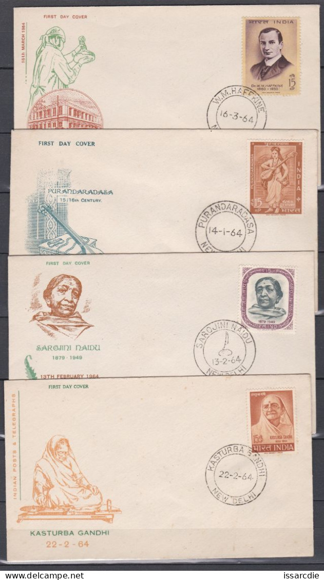 Inde 16 Enveloppes Années 1961/62/63/64 - FDC