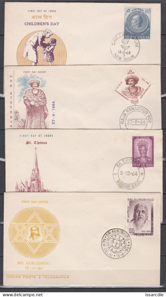 Inde 16 Enveloppes Années 1961/62/63/64 - FDC