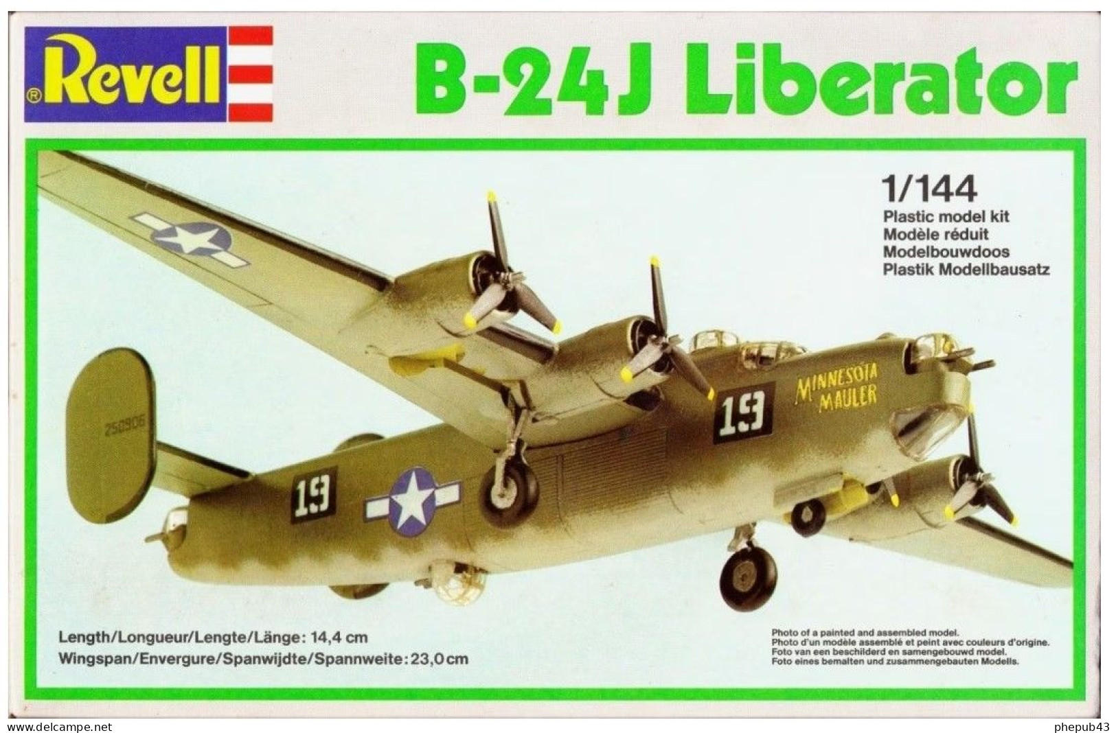 B-24J Liberator - US Air Force - World War II - Plastic Model Kit - Revell (1:144) - 4134 - Vliegtuigen