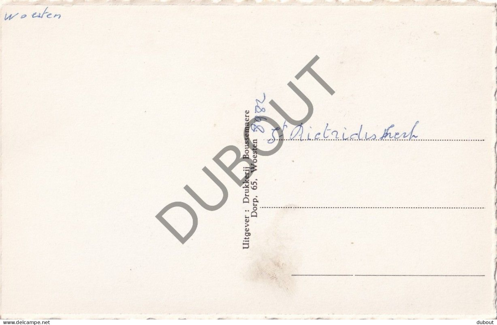 Postkaart/Carte Postale - Woesten - Kerk   (C5208) - Vleteren