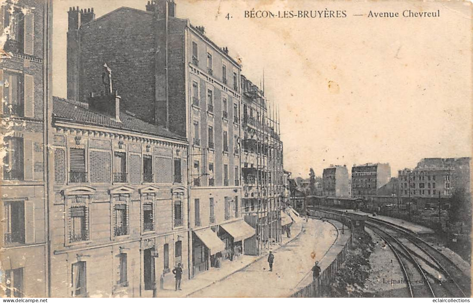 Bécon Les Bruyères        92        Avenue Chevreul    Chemin De Fer Et Train   N° 4 - Défaut -      (voir Scan) - Sonstige & Ohne Zuordnung