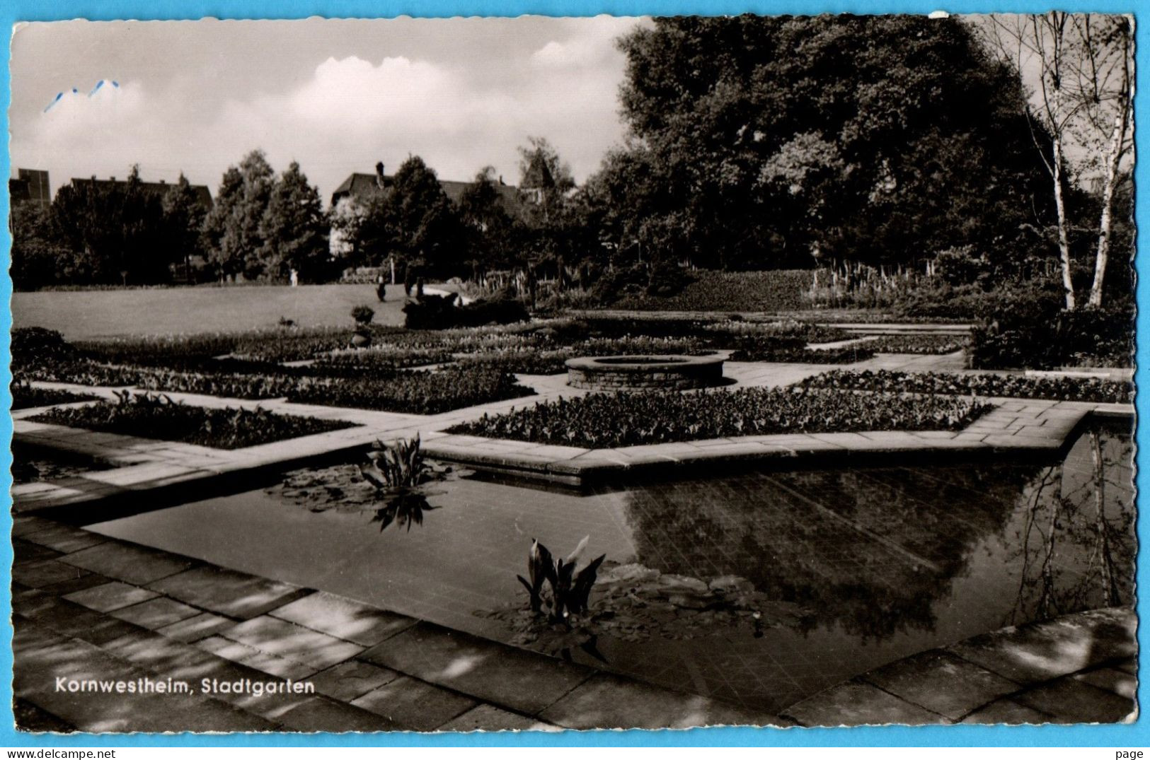 Kornwestheim,Stadtgarten,1959,Bahnpoststempel Schwäbisch Hall-Stuttgart,Zug 2776, - Kornwestheim