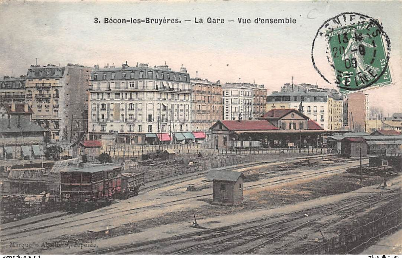 Bécon Les Bruyères        92        La Gare. Vue D'ensemble   N° 3    (voir Scan) - Autres & Non Classés